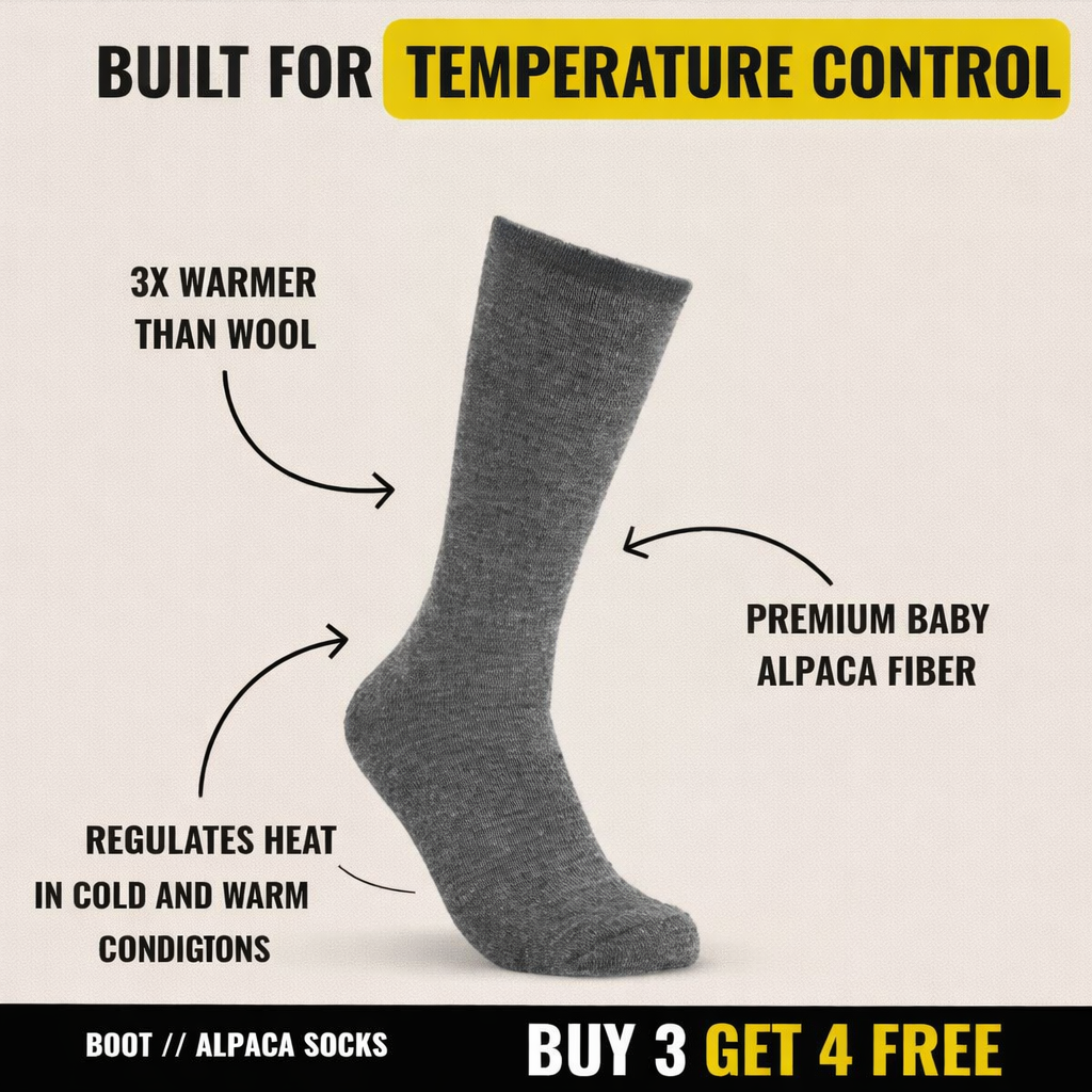 Alpaca Boot Socks - Heavy Duty