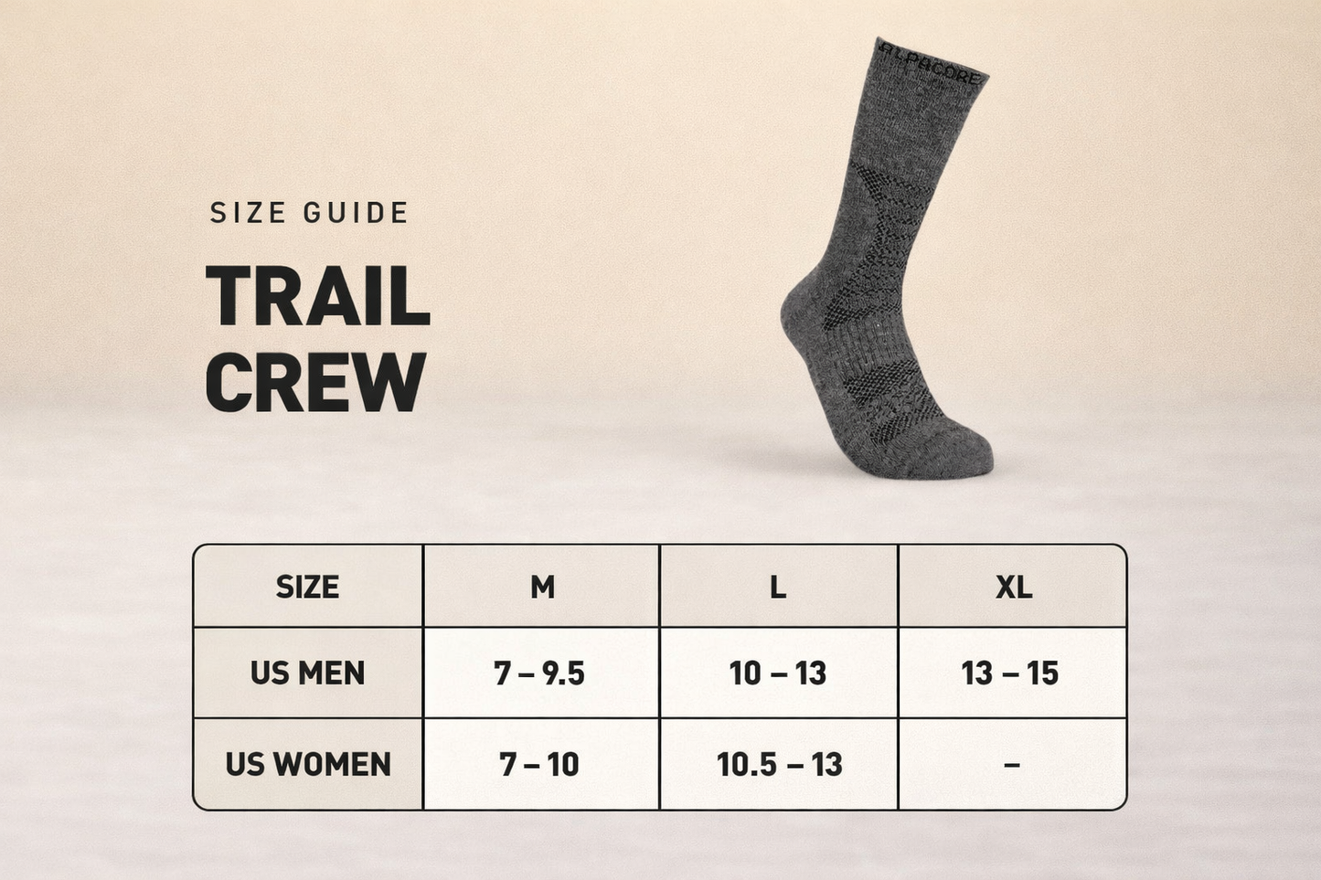 Alpaca Hiking Socks - Trail Crew
