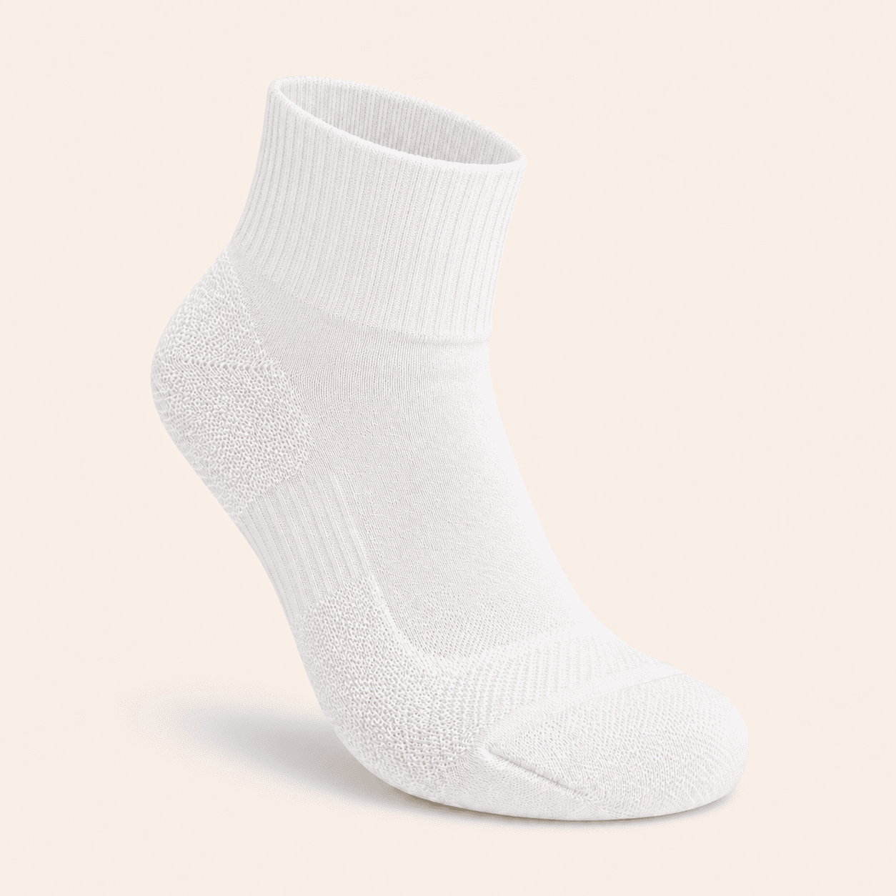 ALPACORE Ankle Compression Socks - white low-cut alpaca compression sock